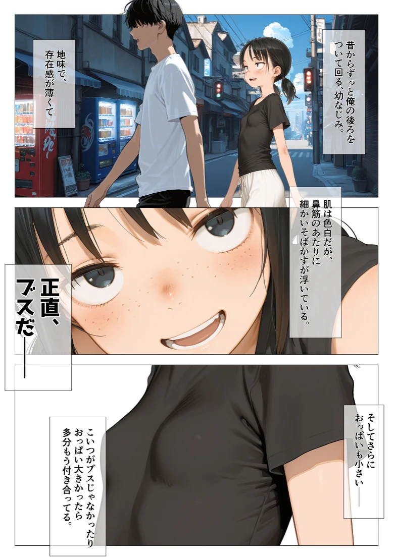 ちいぶす-おっぱい小さくてブスだけどいつでもヤレる幼馴染- モザイク版の試し読み 4ページ目